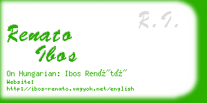 renato ibos business card